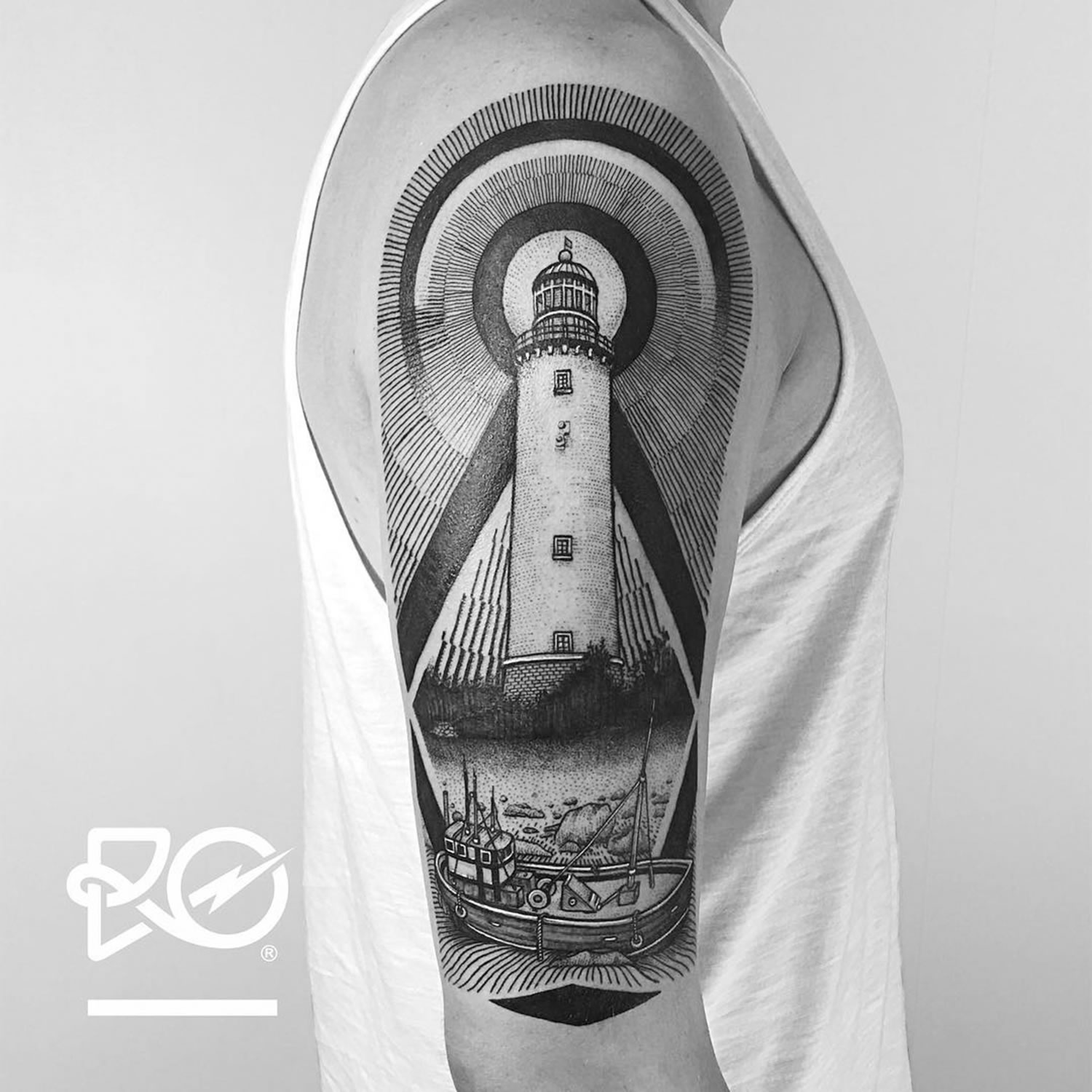 lighthouse tattoo sleeve