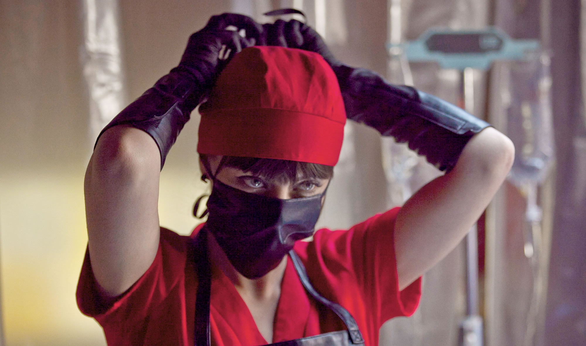 mary getting ready for surgey in american mary