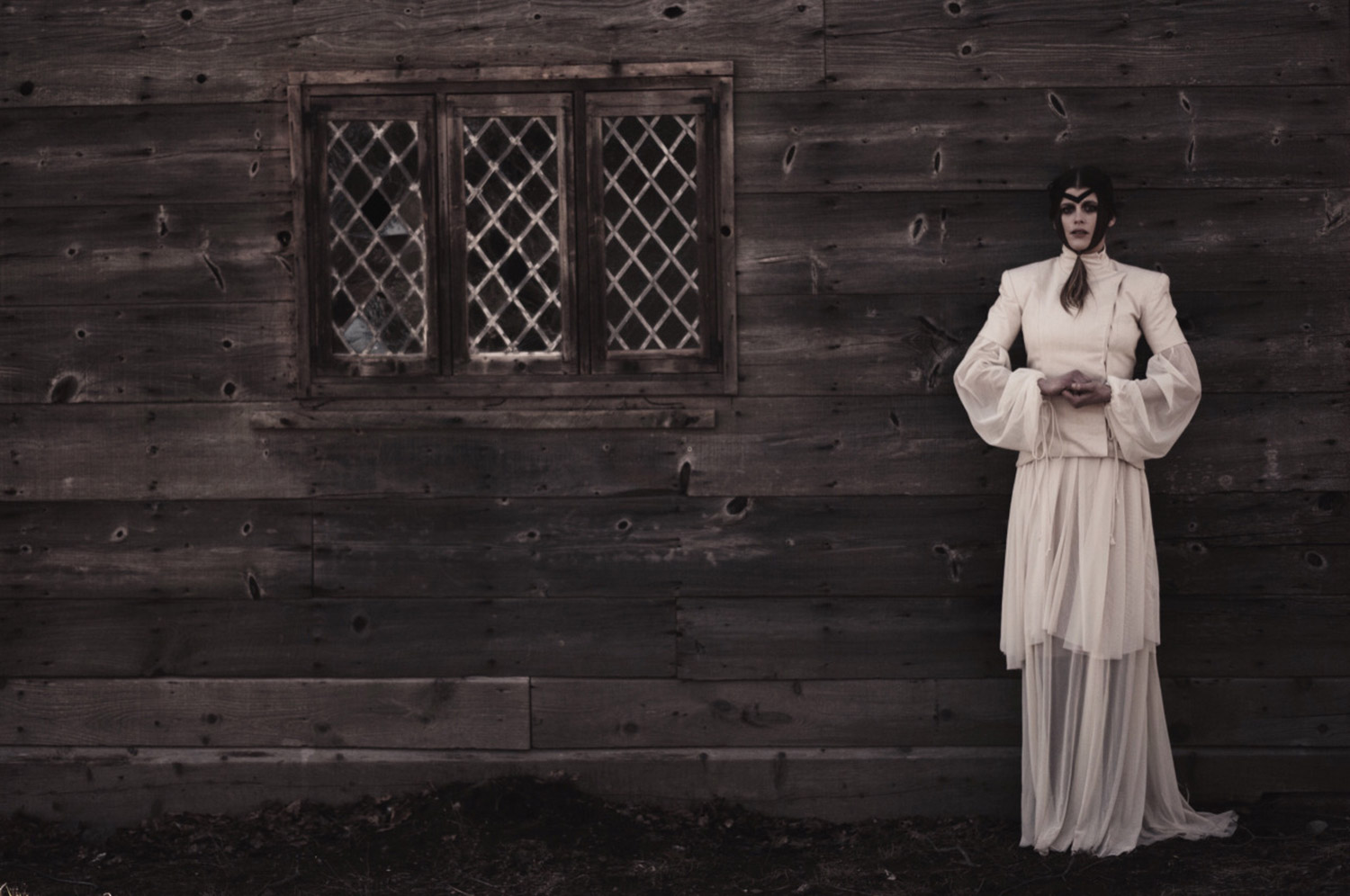 Hogan Mclaughlin - Upon the Heath of Bedlam, photographer Bill Crisafi, standing woman in white dress
