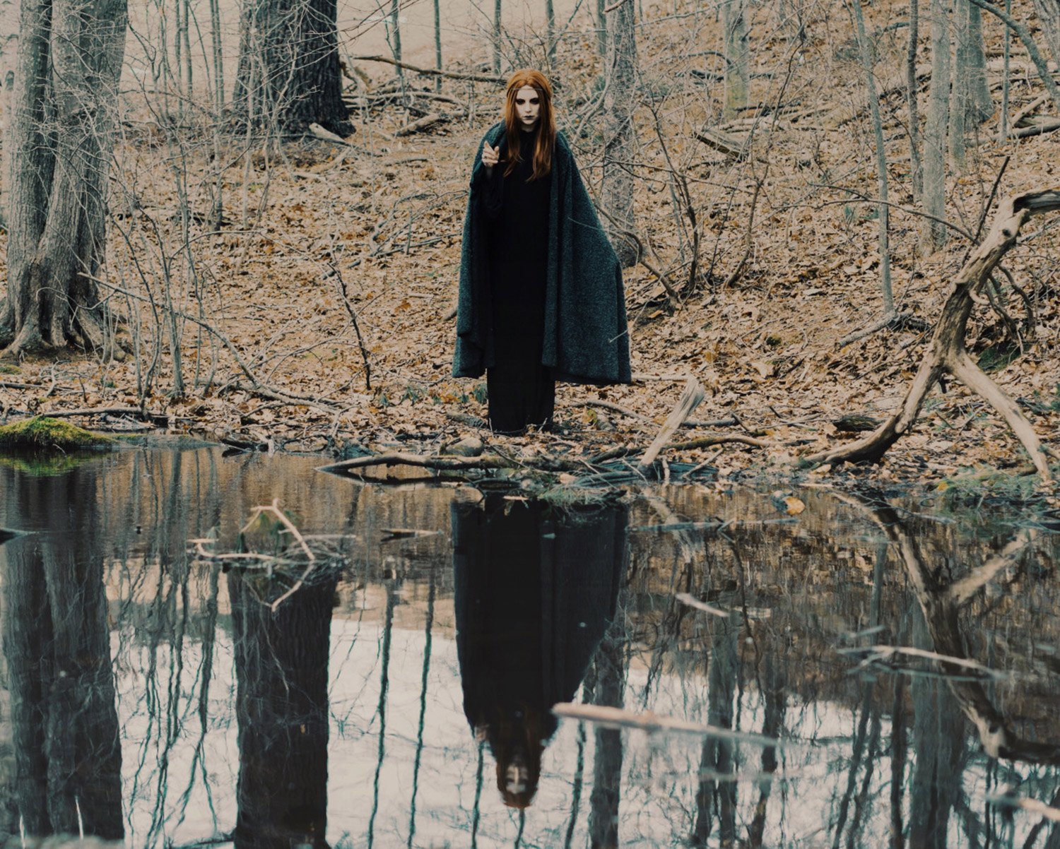Hogan Mclaughlin - Upon the Heath of Bedlam, photographer Bill Crisafi, woman standing near water