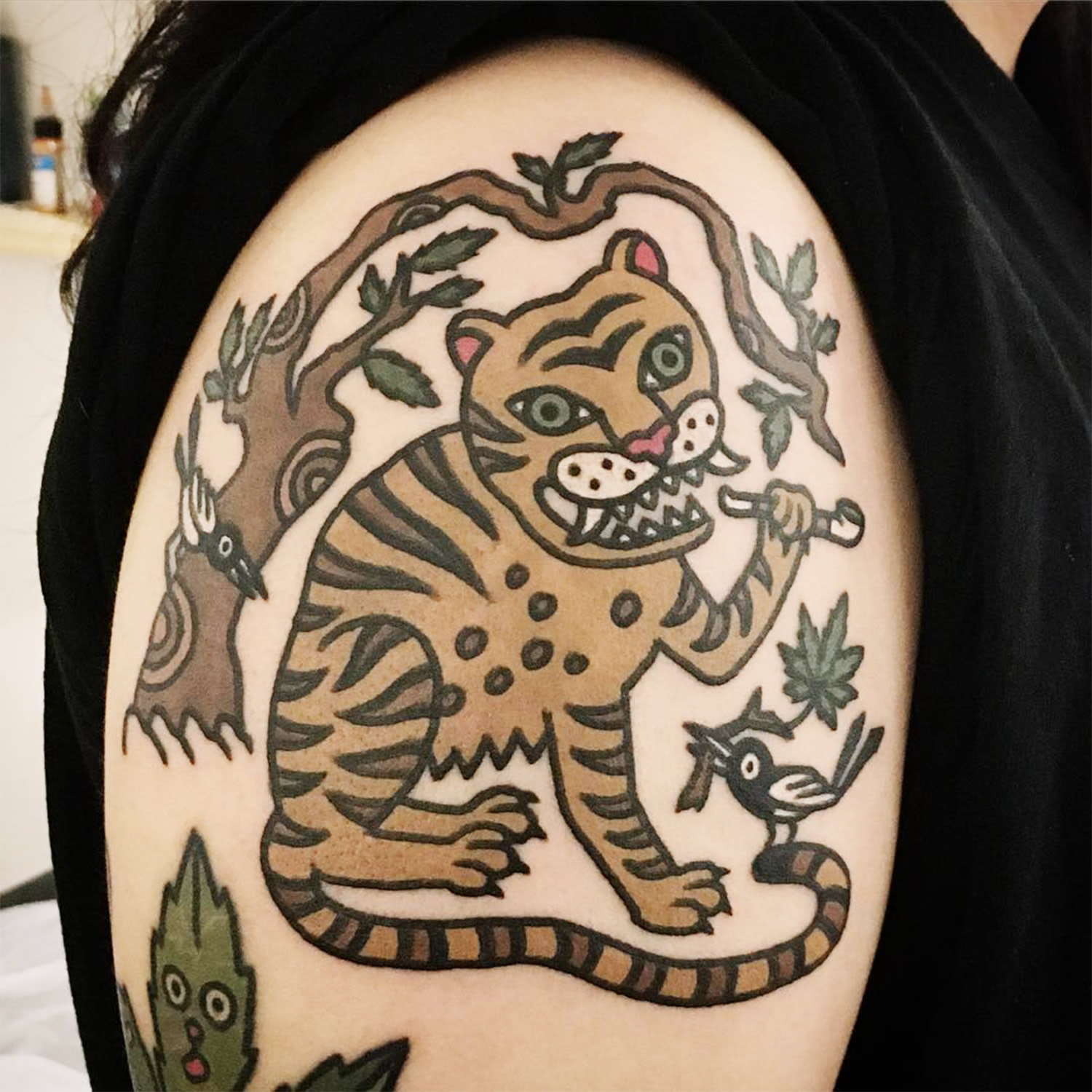tiger and tree tattoo