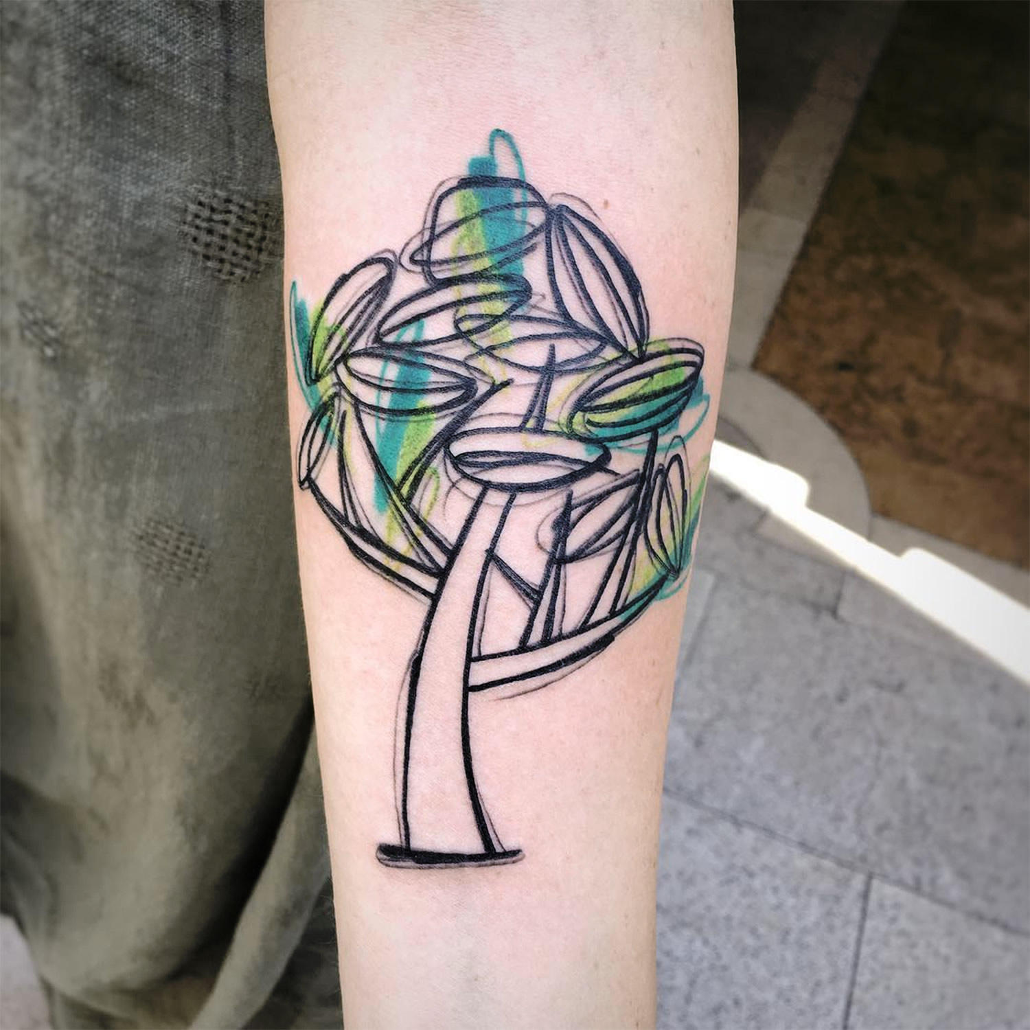 abstract tree tattoo