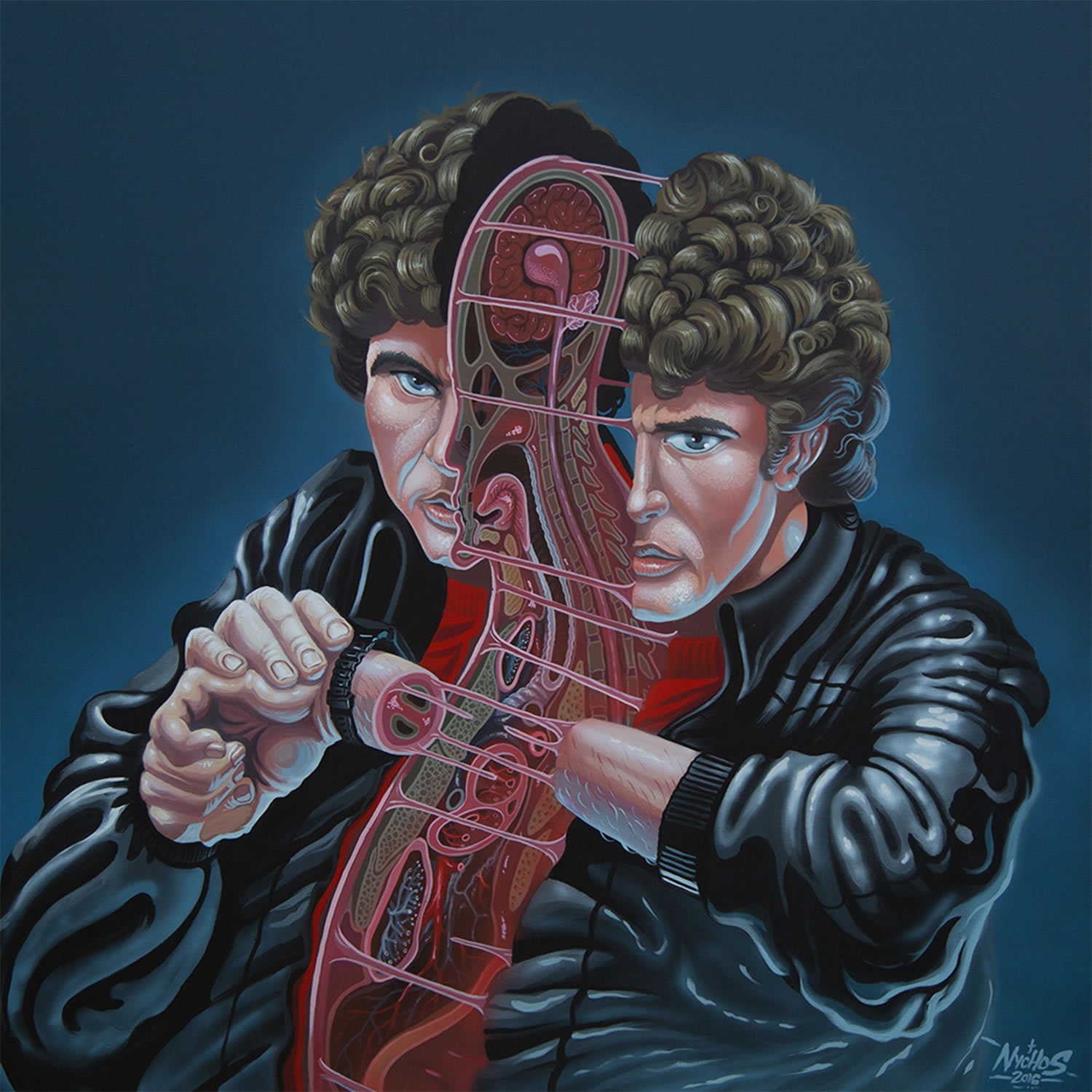 knight rider, dissected, painting