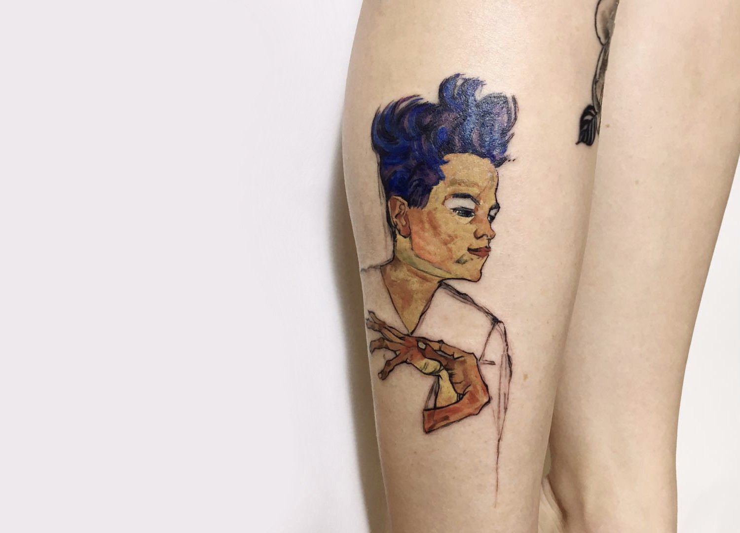 Rit Kit Tattoo Egon Schiele self portrait