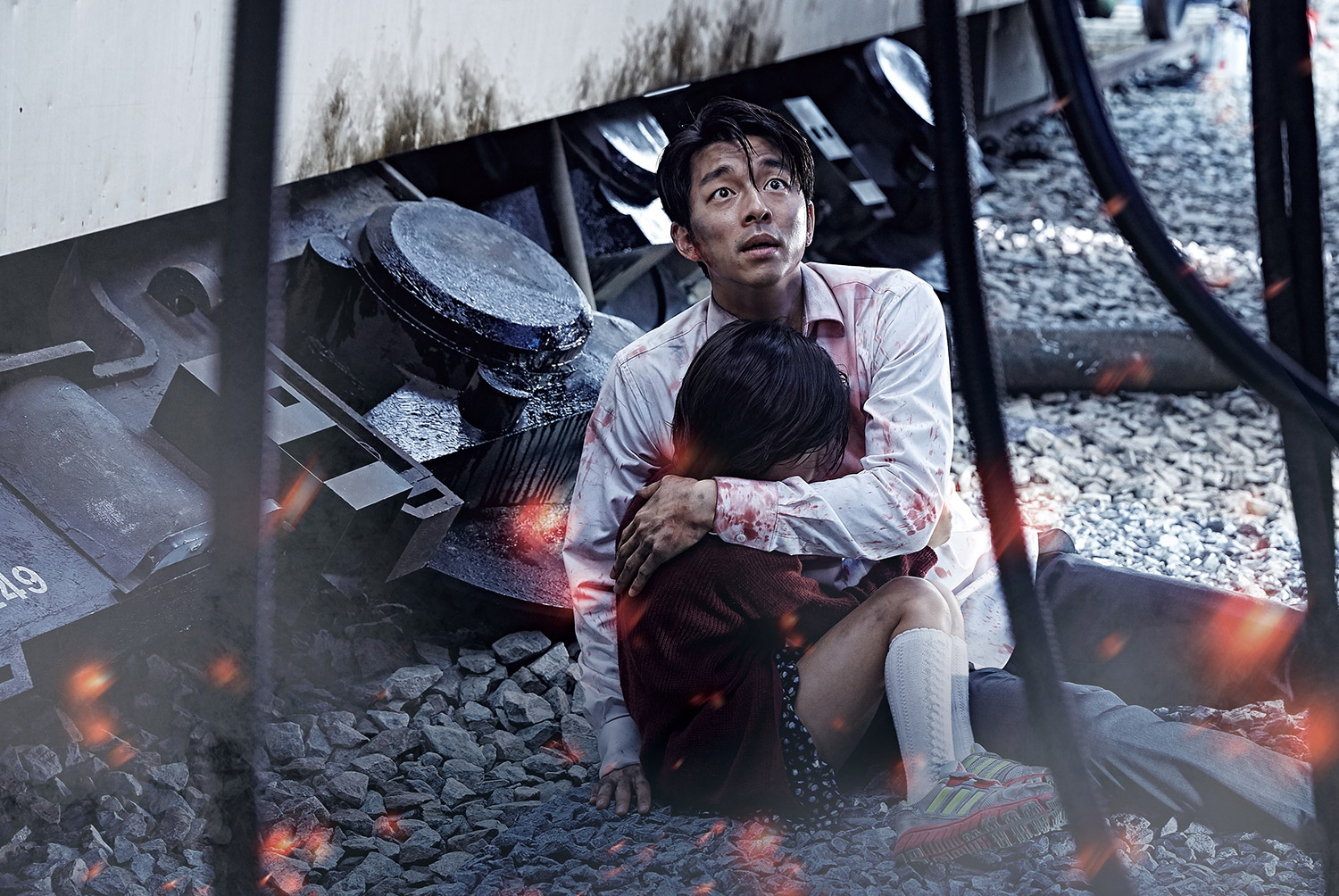 Post-Apocalyptic Movies - Train to Busan, holding child