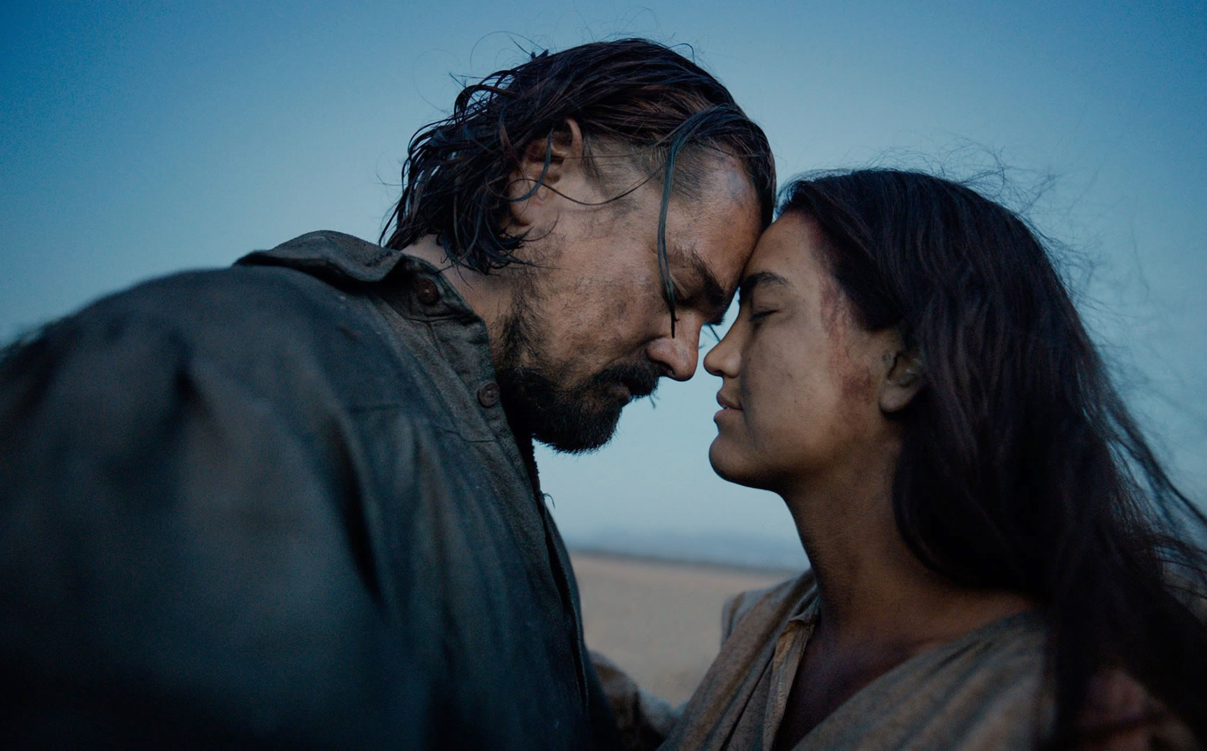 leonardo di caprio (and wife) in the revenant