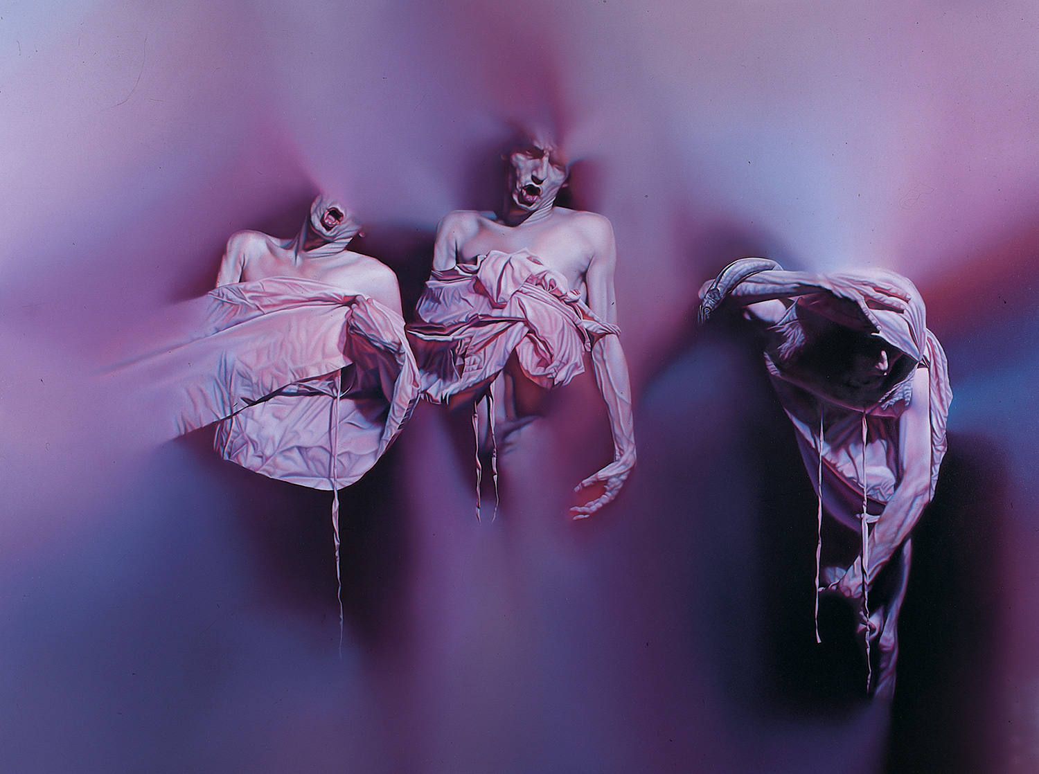 Istvan Sandorfi - painting, twisted, distorted figures