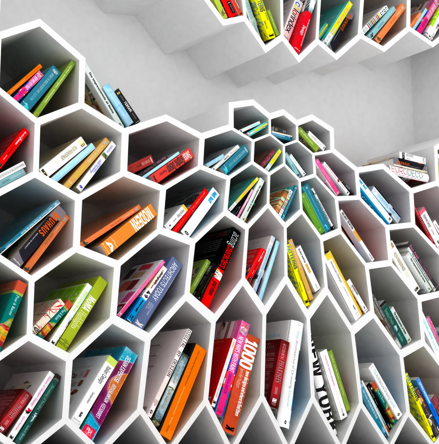 honeycomb bookshelf