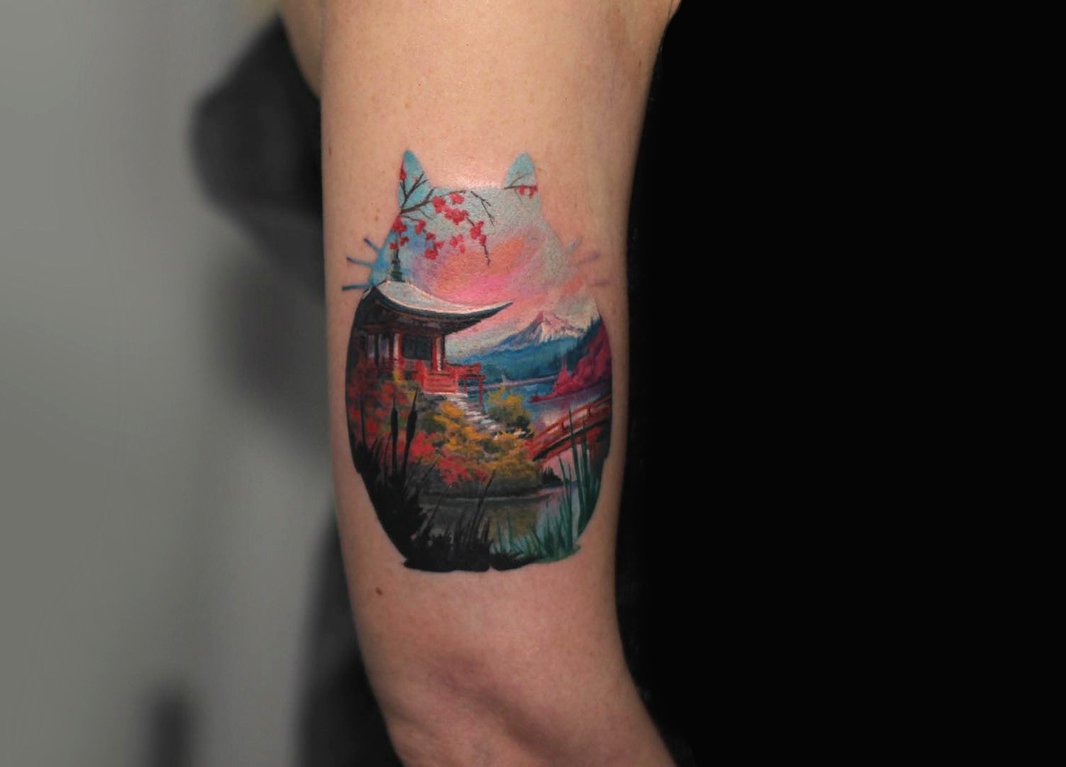 Totoro tattoo by NYC artist Royal Jafarov