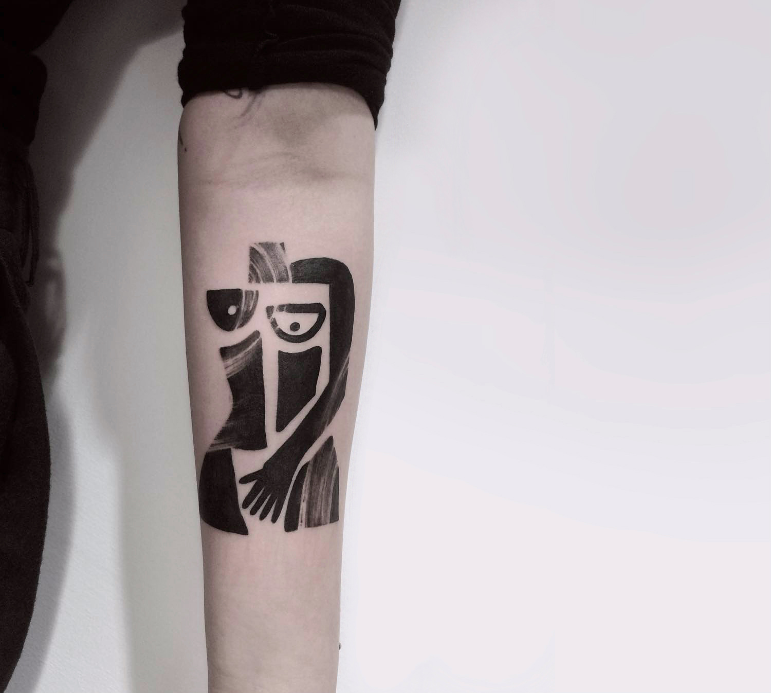 Picasso inspired figure tattoo by Viktor Gusev