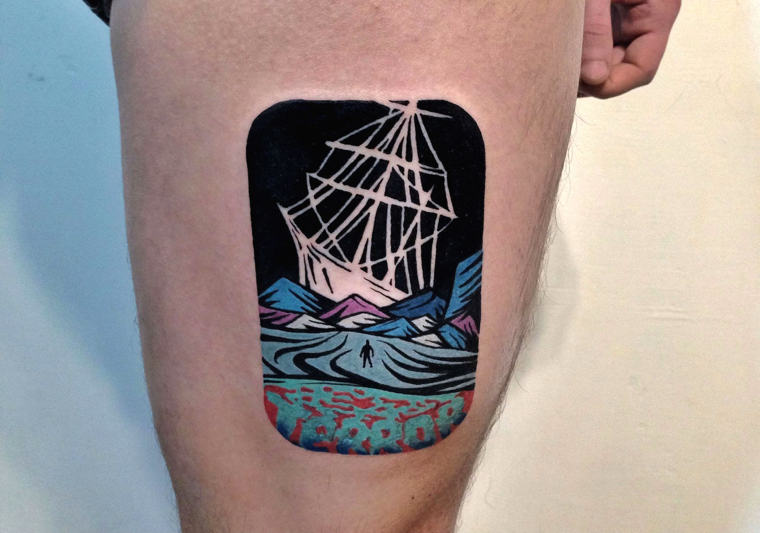 Dan Simmons inspired ship tattoo by Dusty Past