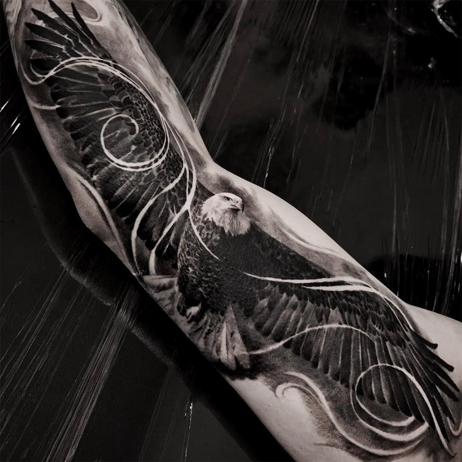 bald eagle, realistic tattoo by JeongHwi