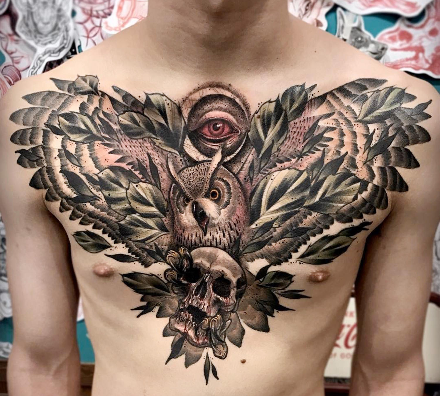 Chest tattooo by varo