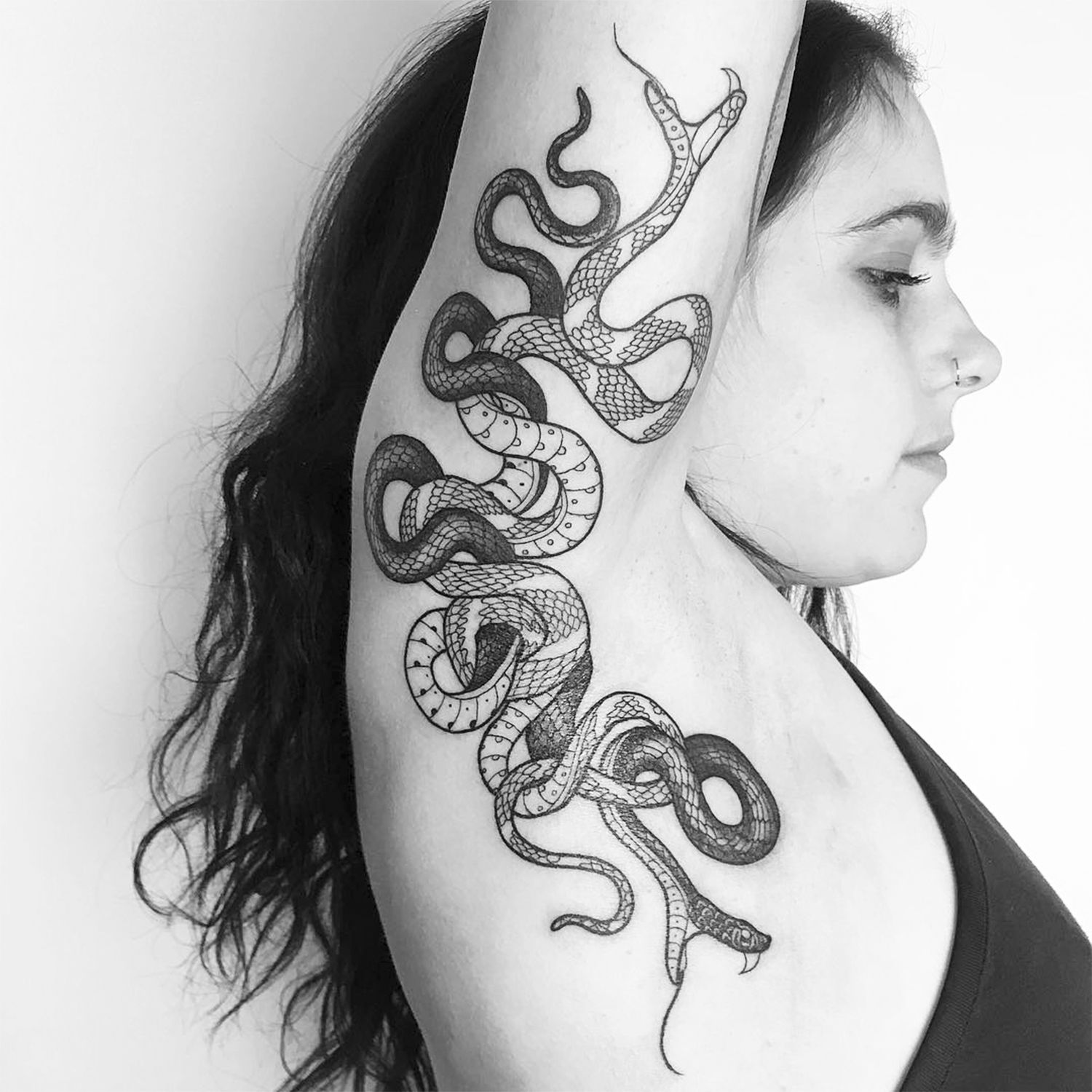 snake tattoo by mirko sata