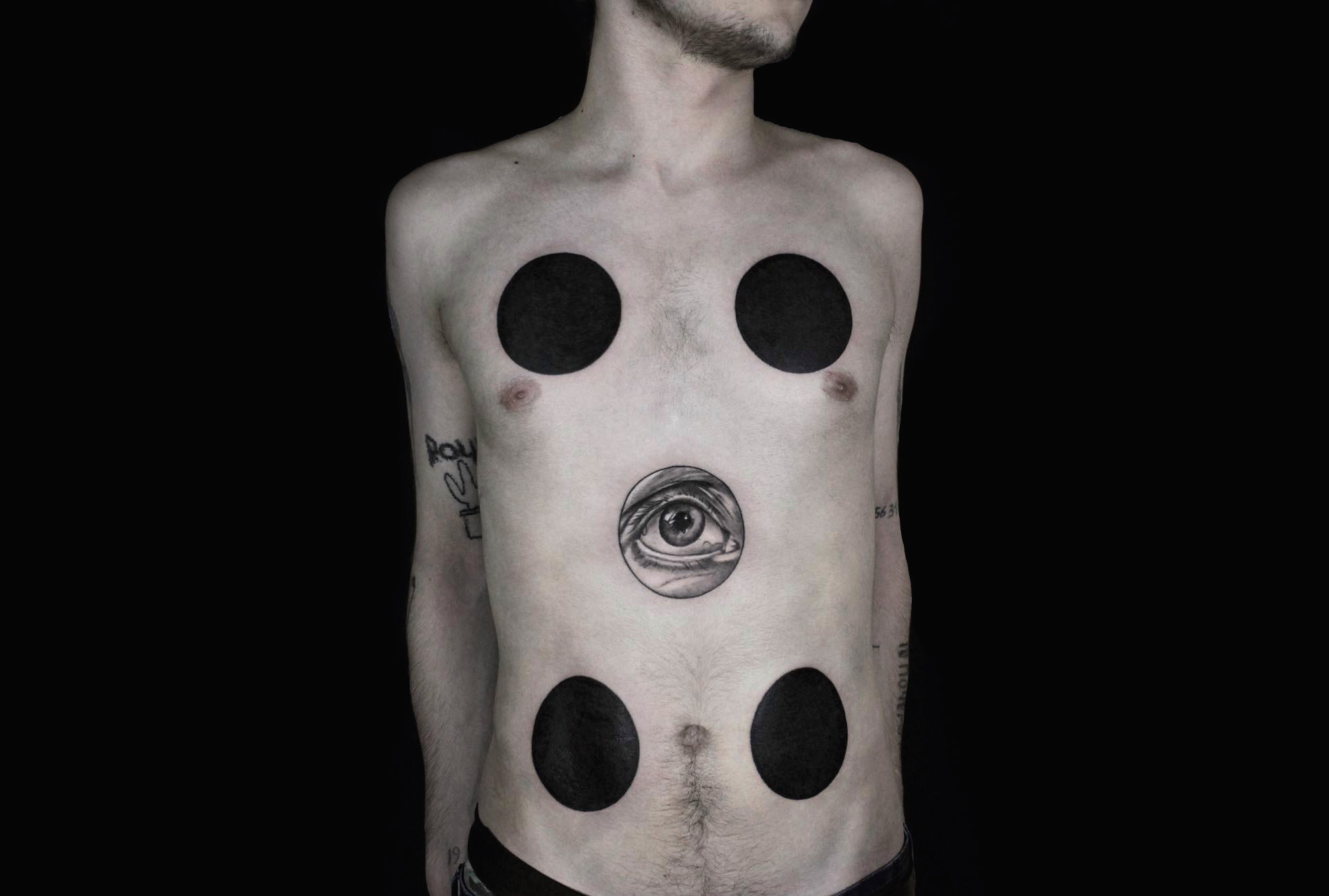 open eyed trypophobia tattoo by ilia zharkov