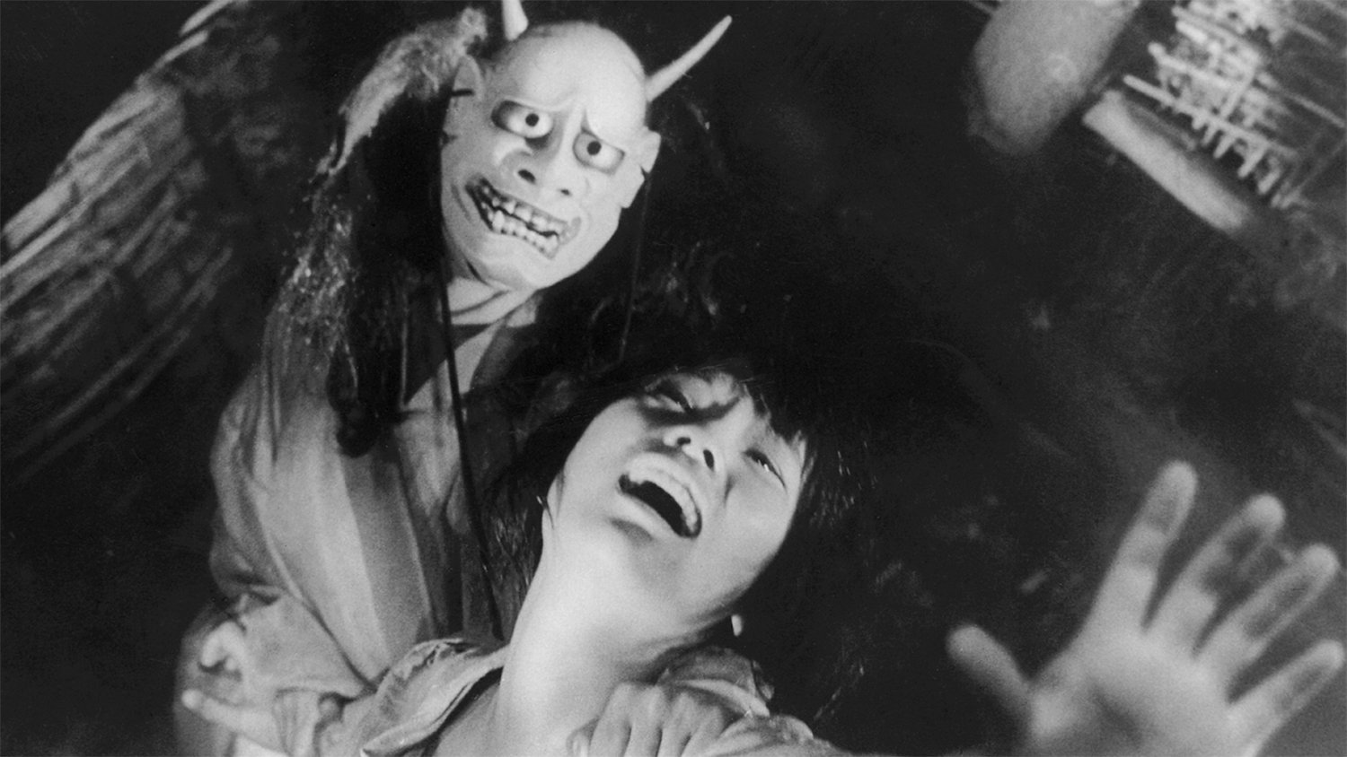woman screaming, devil's mask, Onibaba (1964)