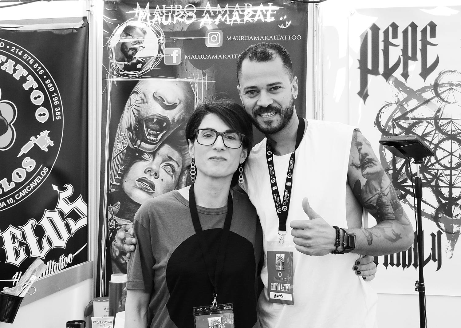 Adriana de Barros and Mauro Amaral at Setubal Tattoo Show