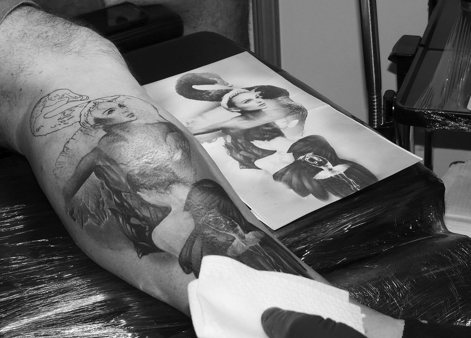 closeup of Nuno Feio's tattoo