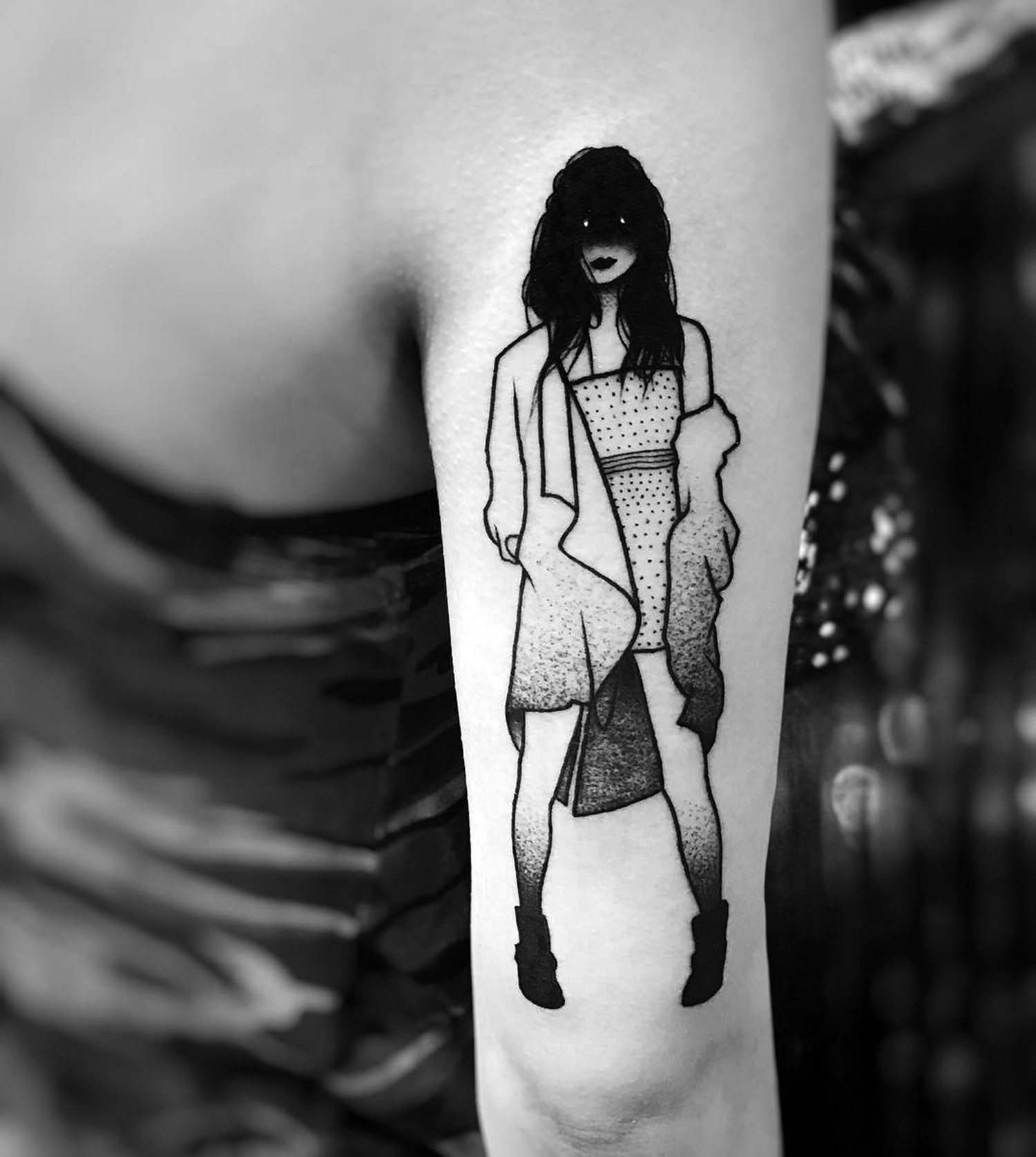 Sewp tattoo - creepy girl
