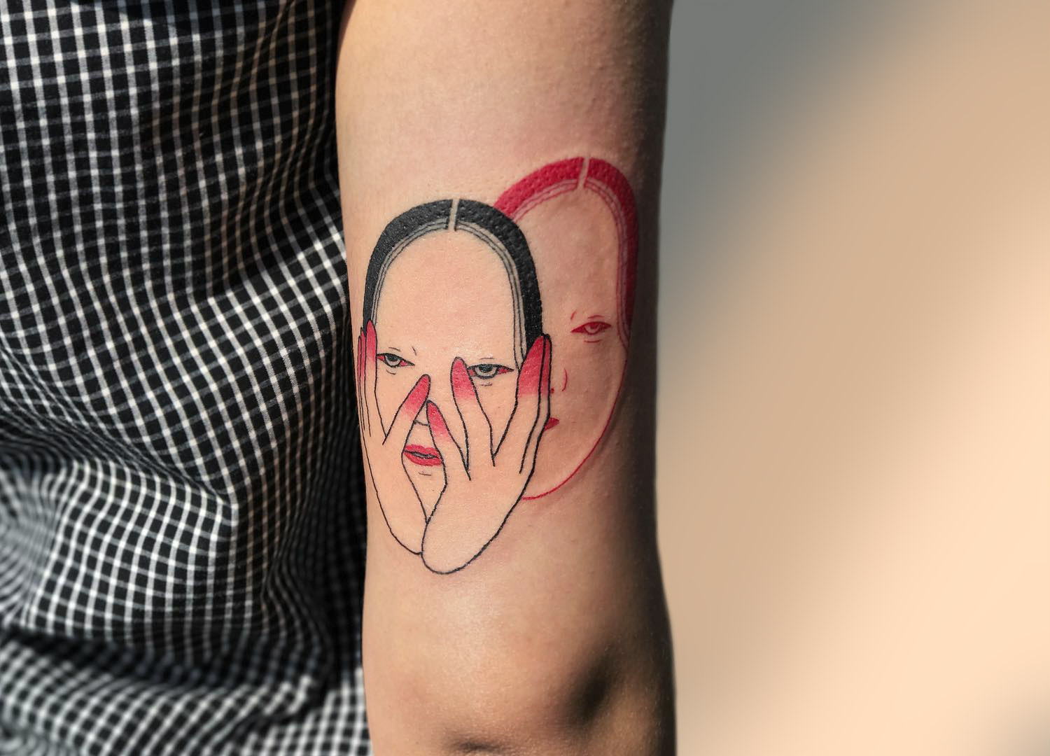 Suzano red and black masks tattoos