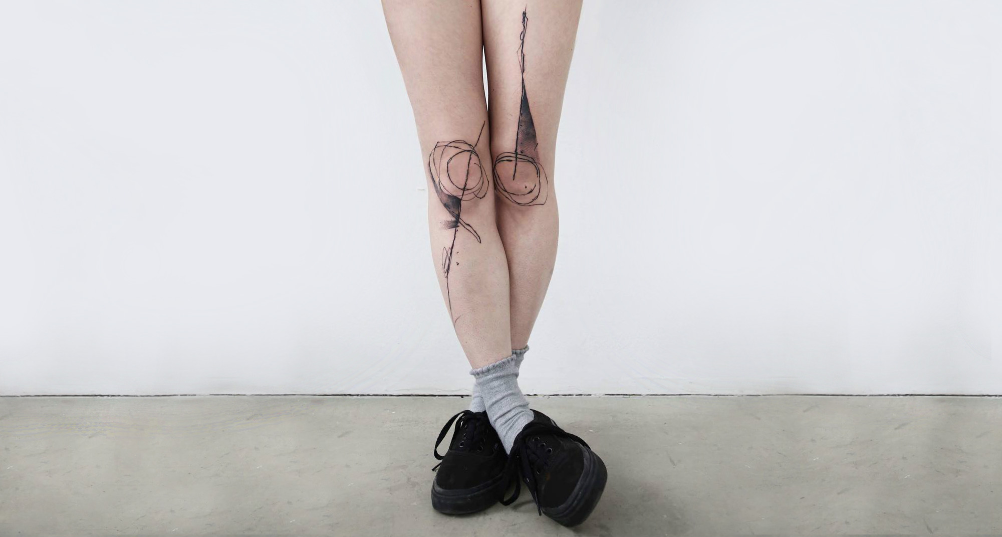 Abstract bouquet tattoos by Raz A Void Project