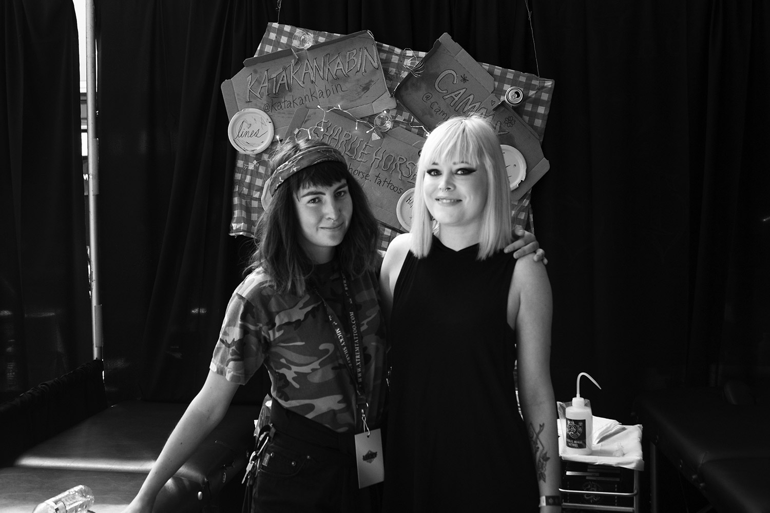 Art Tattoo Montreal Show - Artist Katakankabin and Scene360 Assistant Editor, Hayley Evans