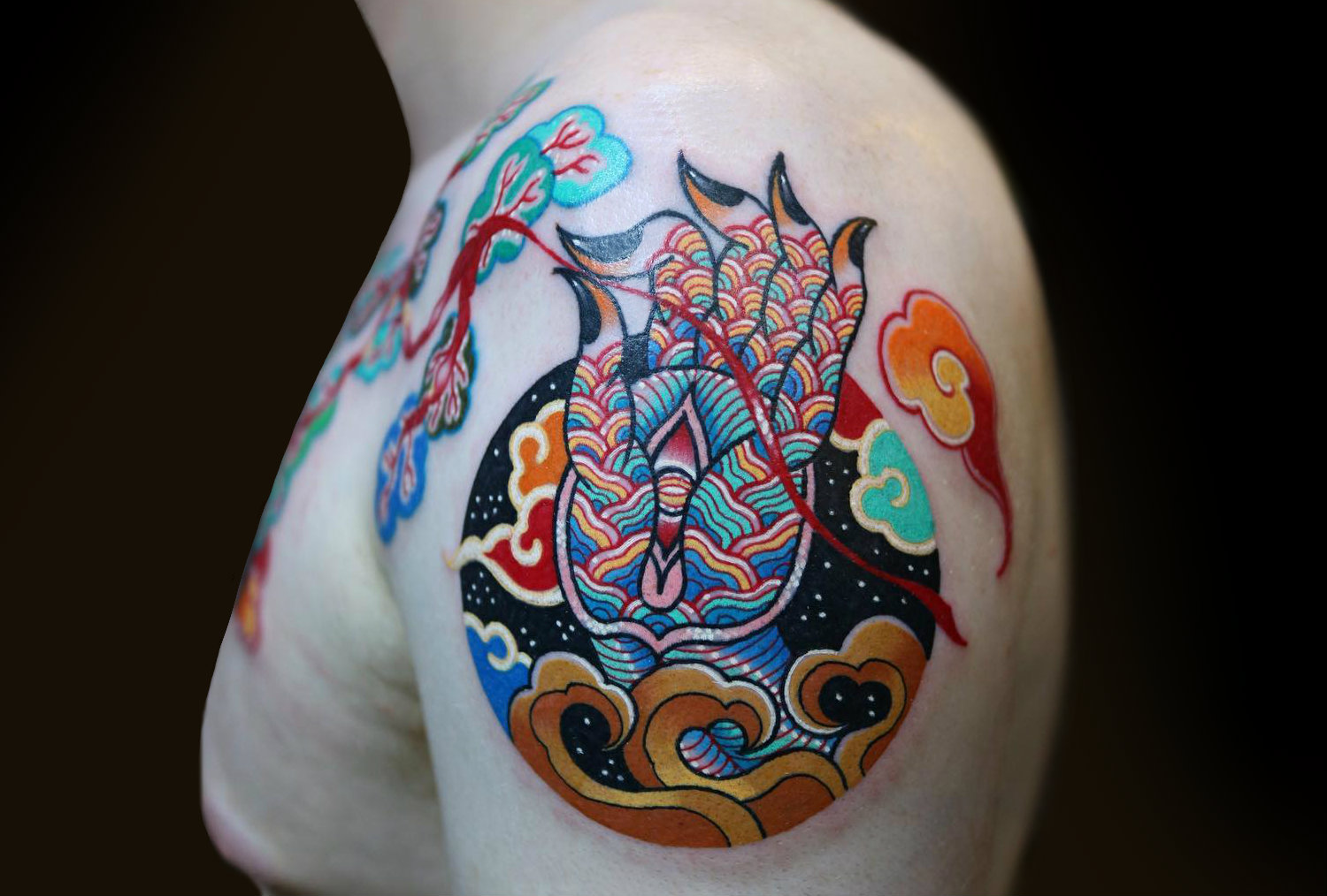 Korean Japanese mudra hand tattoo by Pitta KKM