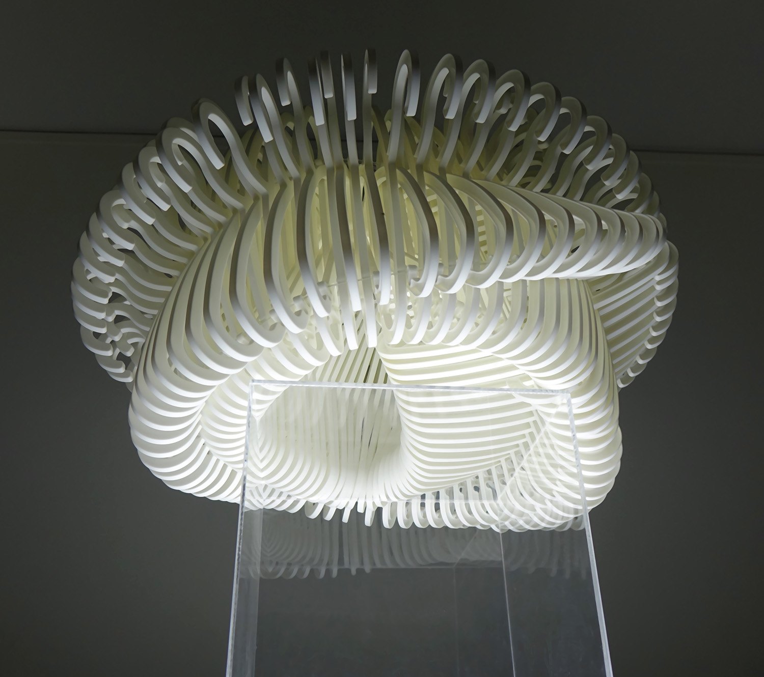 Lit tabletop sculpture