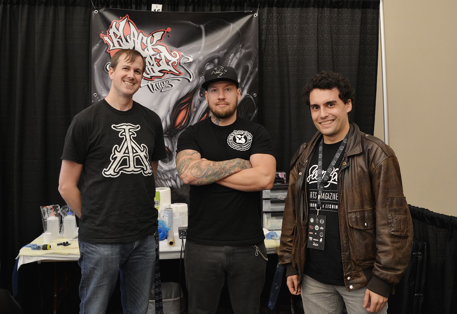 David Gluck (artist) and Tony Carter (Scene360), tattoo convention, van isle expo