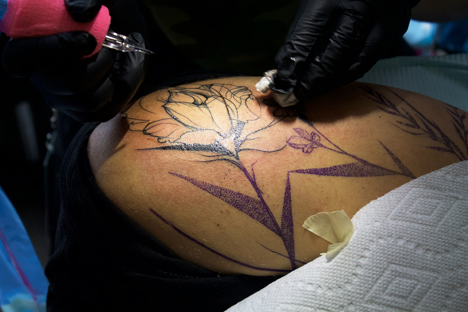 Katakankabin, Art Tattoo Montreal Show - starting tattoo