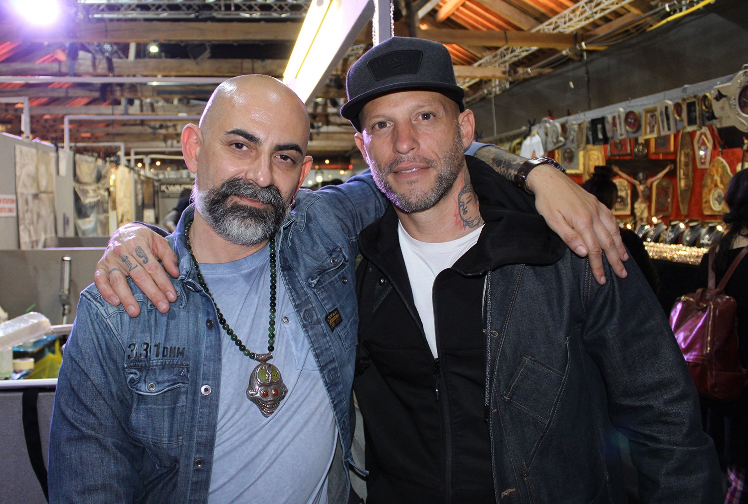 Miki Vialetto and Ami James at the london tattoo convention