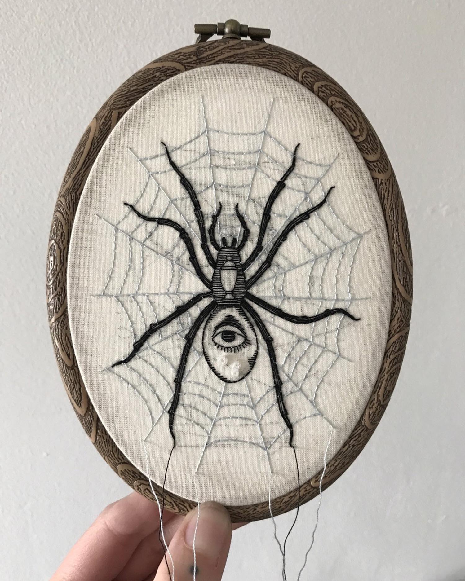 Embroidery of a spider