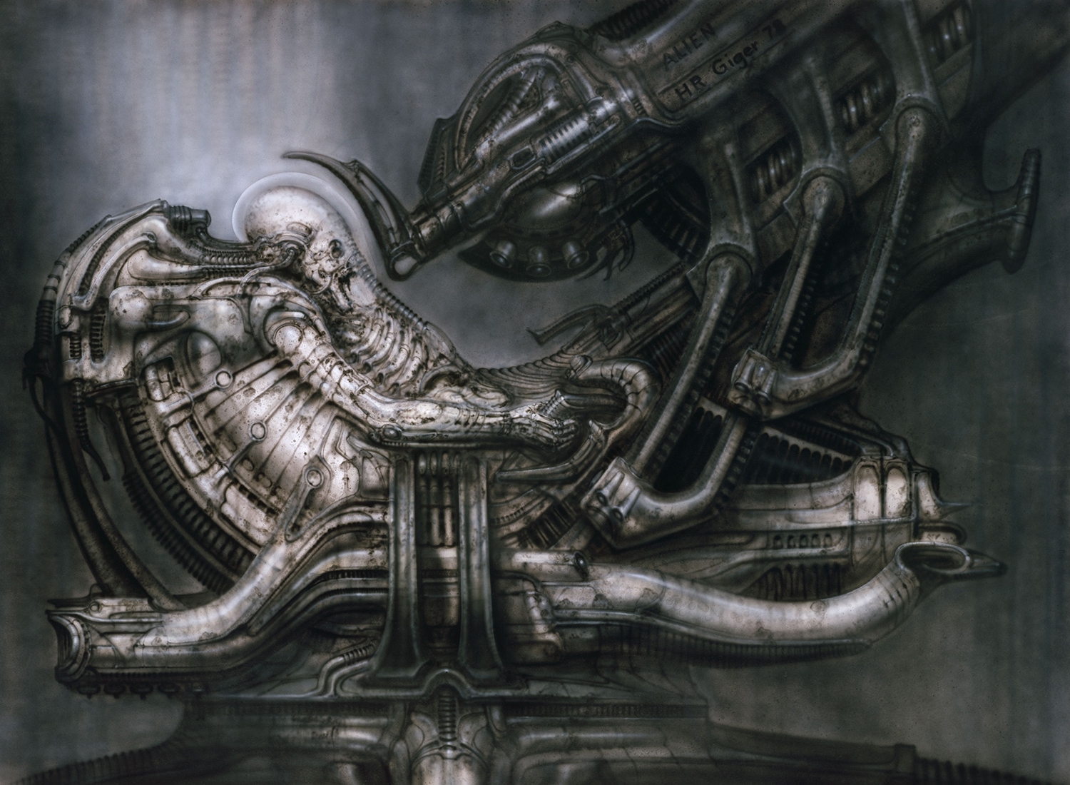 hr giger art, inspired the movie alien