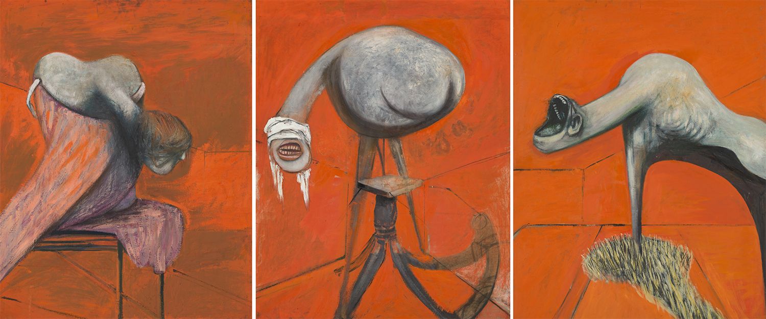 Francis Bacon, Three Studies for Figures at the Base of a Crucifixion c.1944