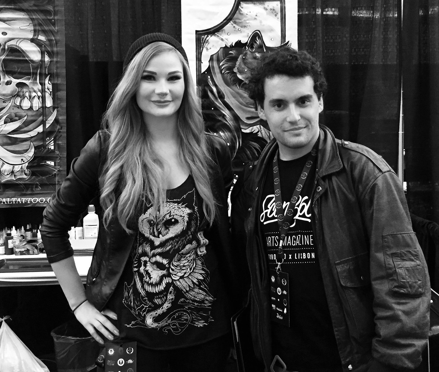 autumn dancer and tony carter at tattoo convention, victoria, canada