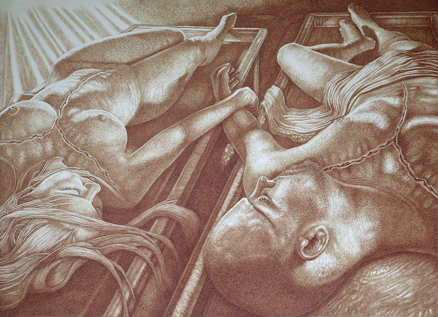 Vincent Castiglia - Beauty and Truth, blood painting