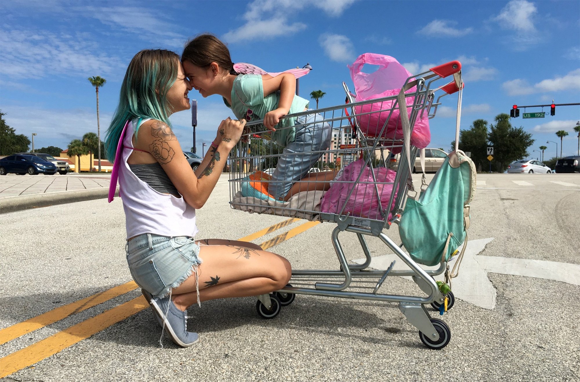 mother and daughter in the florida project, film