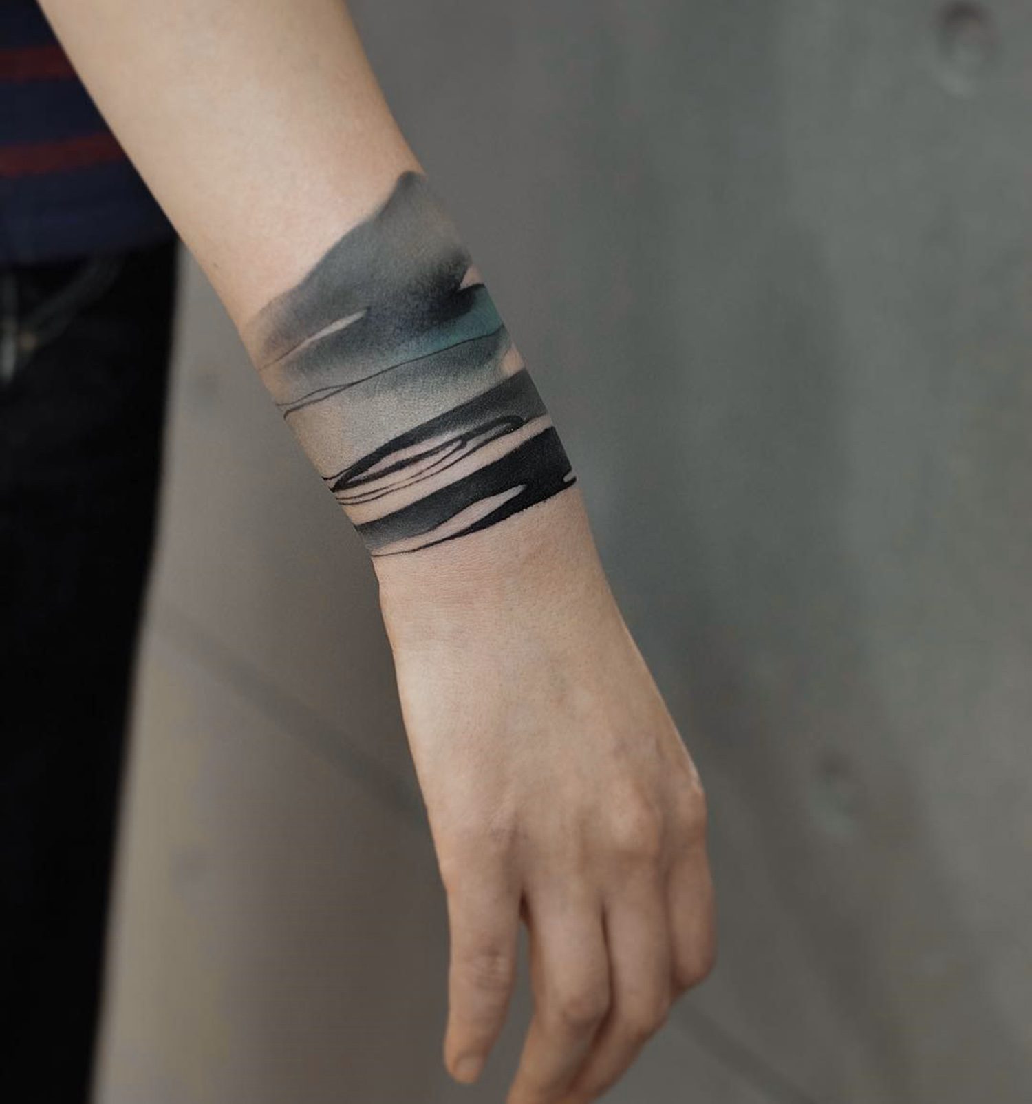 painterly tattoo on wrist, beautiful
