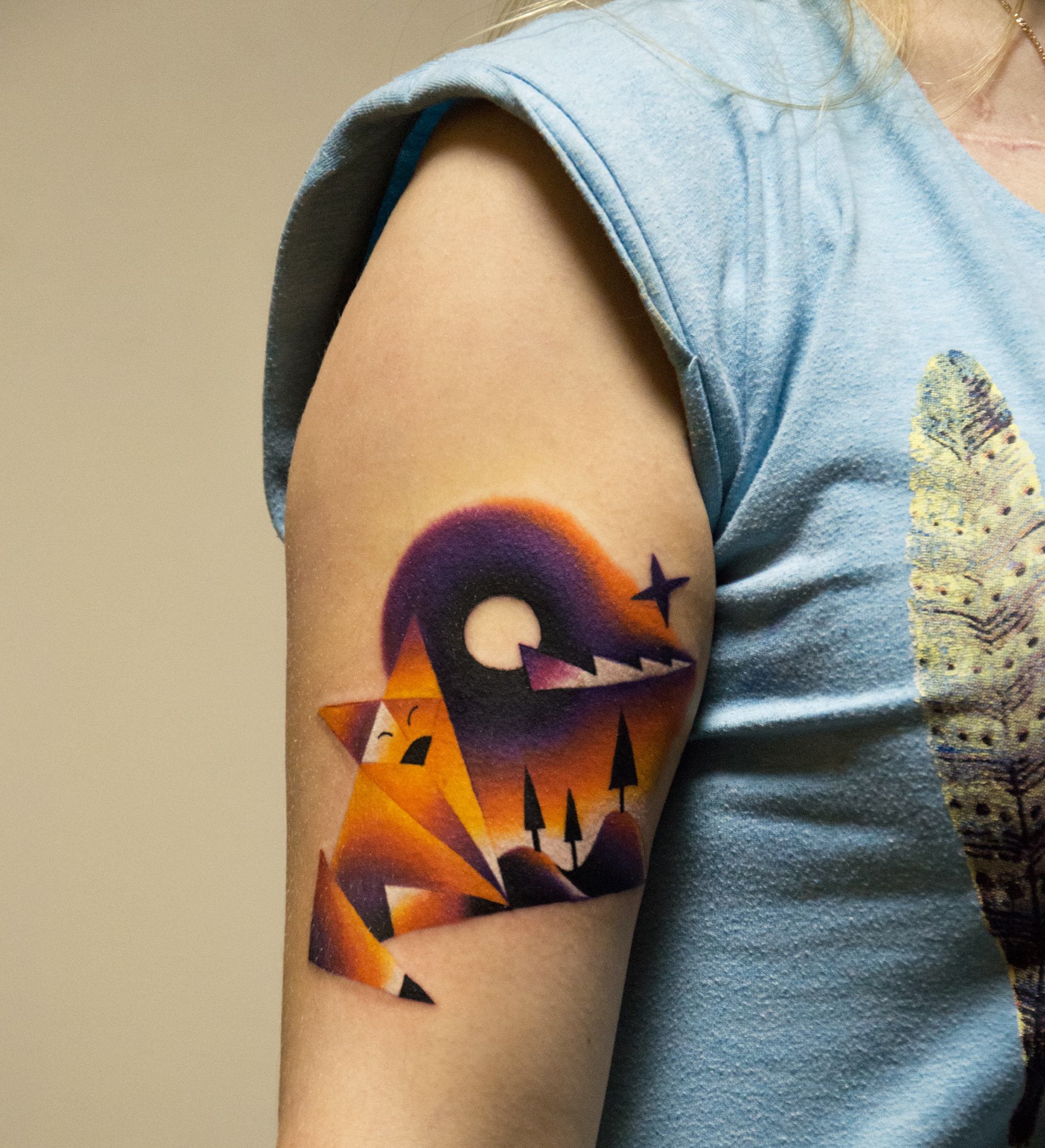 Tattoo on arm, Polypictures Illustration by Anton Mikhalenkov