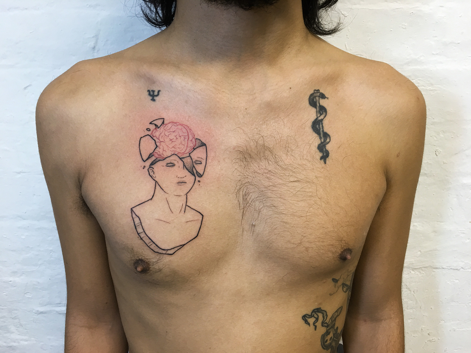 Adam Traves, Disinhibition - exploding head tattoo