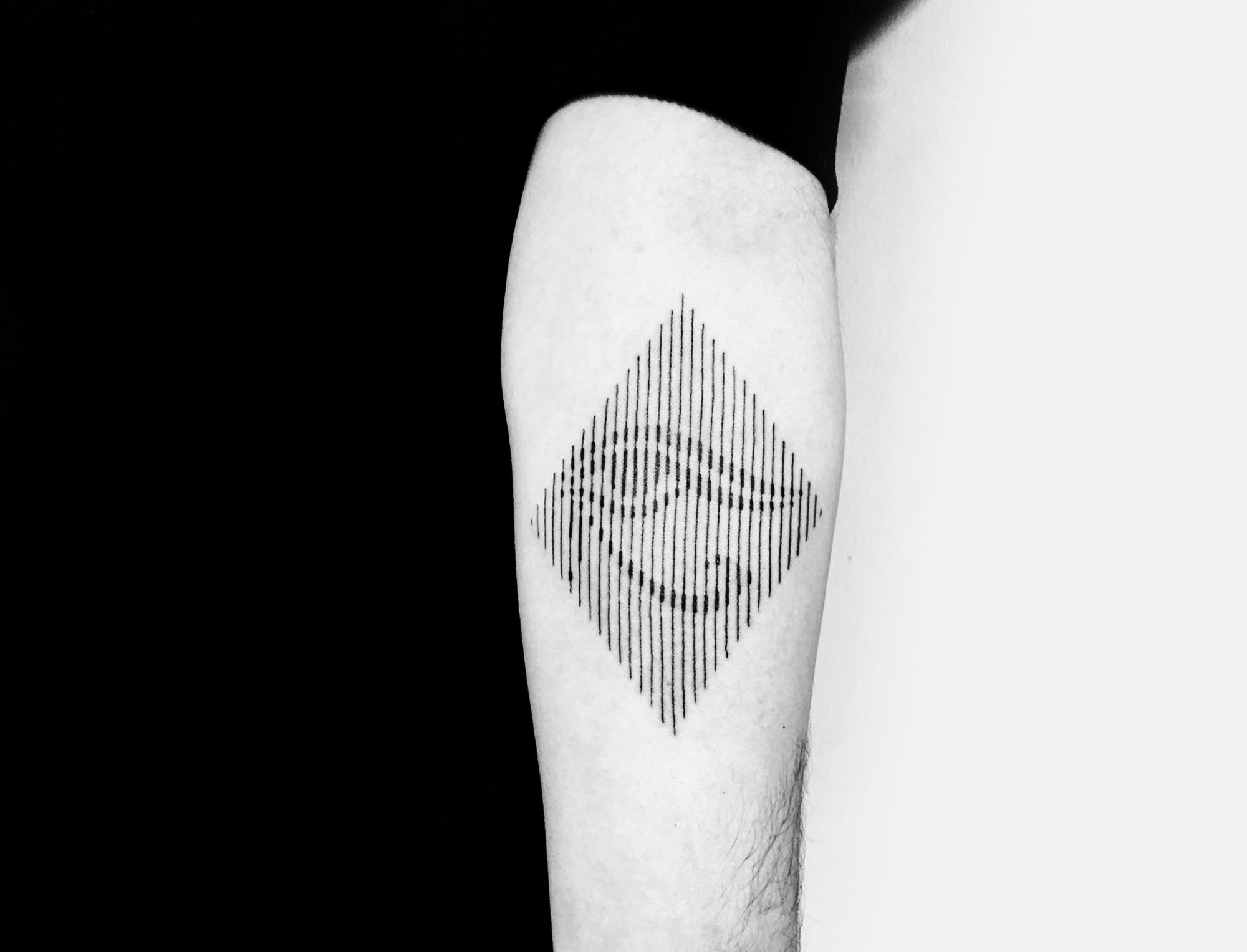 Eye of Horus, blackwork tattoo on arm