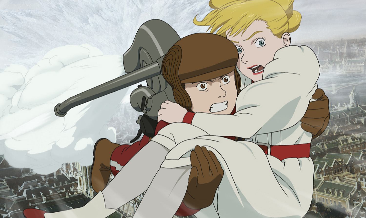 action-packed scene in steamboy