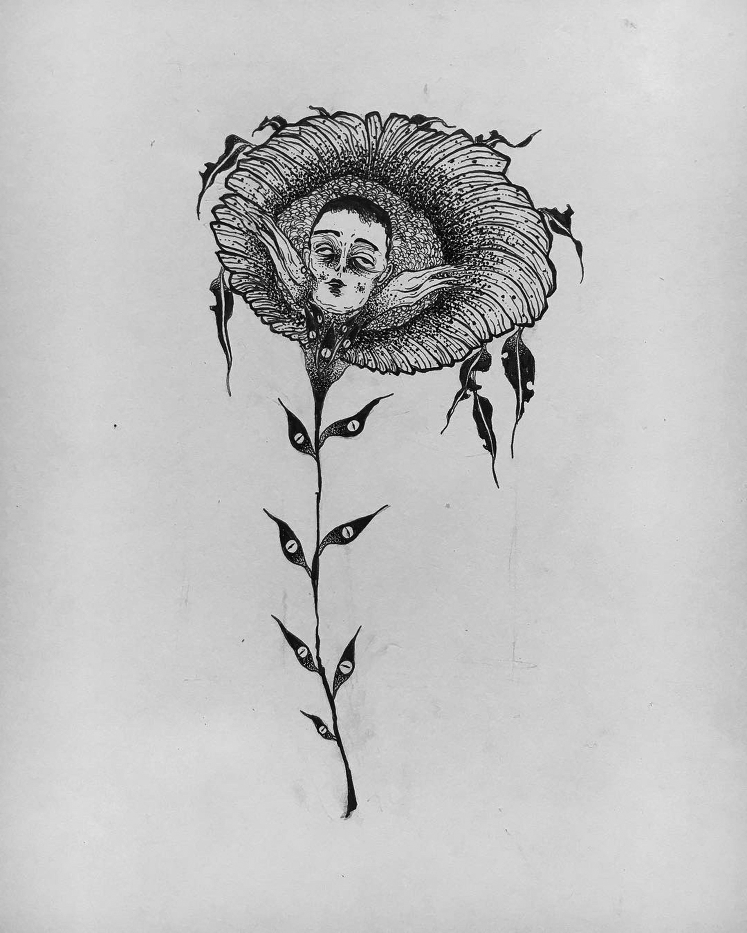 Suhwan Bak - Goth Gloomy tattoo - flower