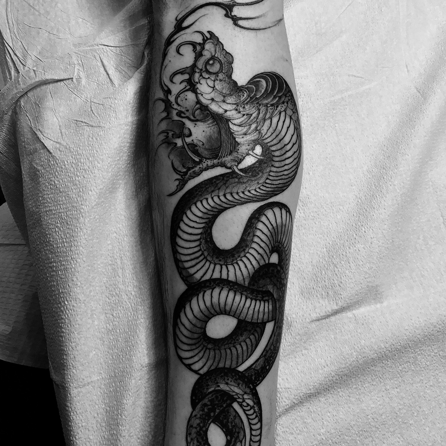 Joao Bosco - snake tattoo