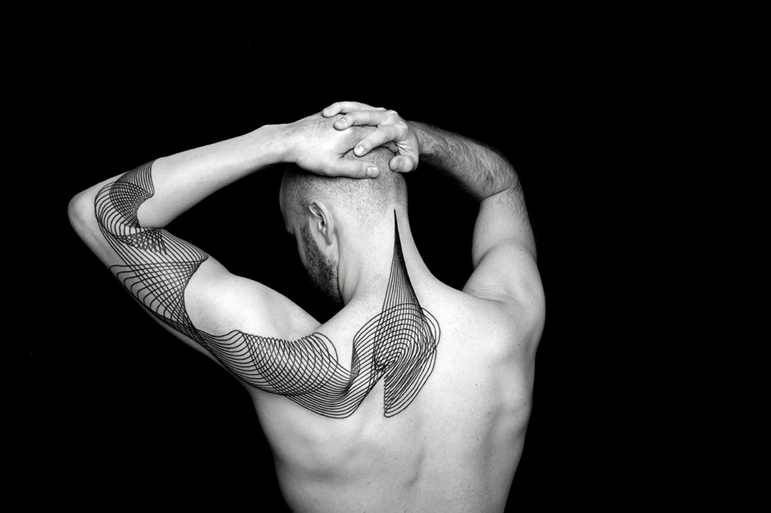 linework on back by chaim machlev. photo © erik weiss