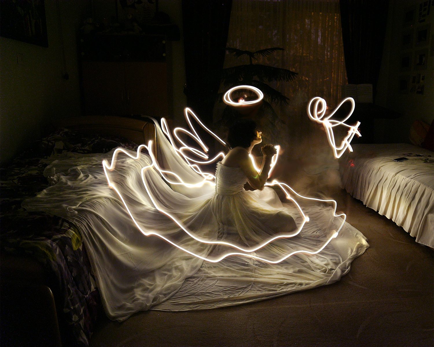 Hidden Stories of The Room Light Painting by Arina Taghvaei and Armaghan Taghvaei