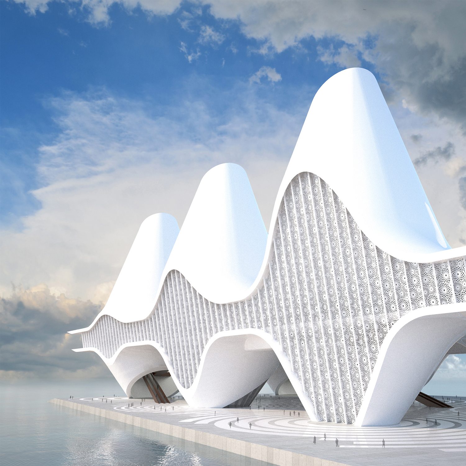 Sea Mosque in Abu Dhabi Prayer Hall by Nikolaos Karintzaidis