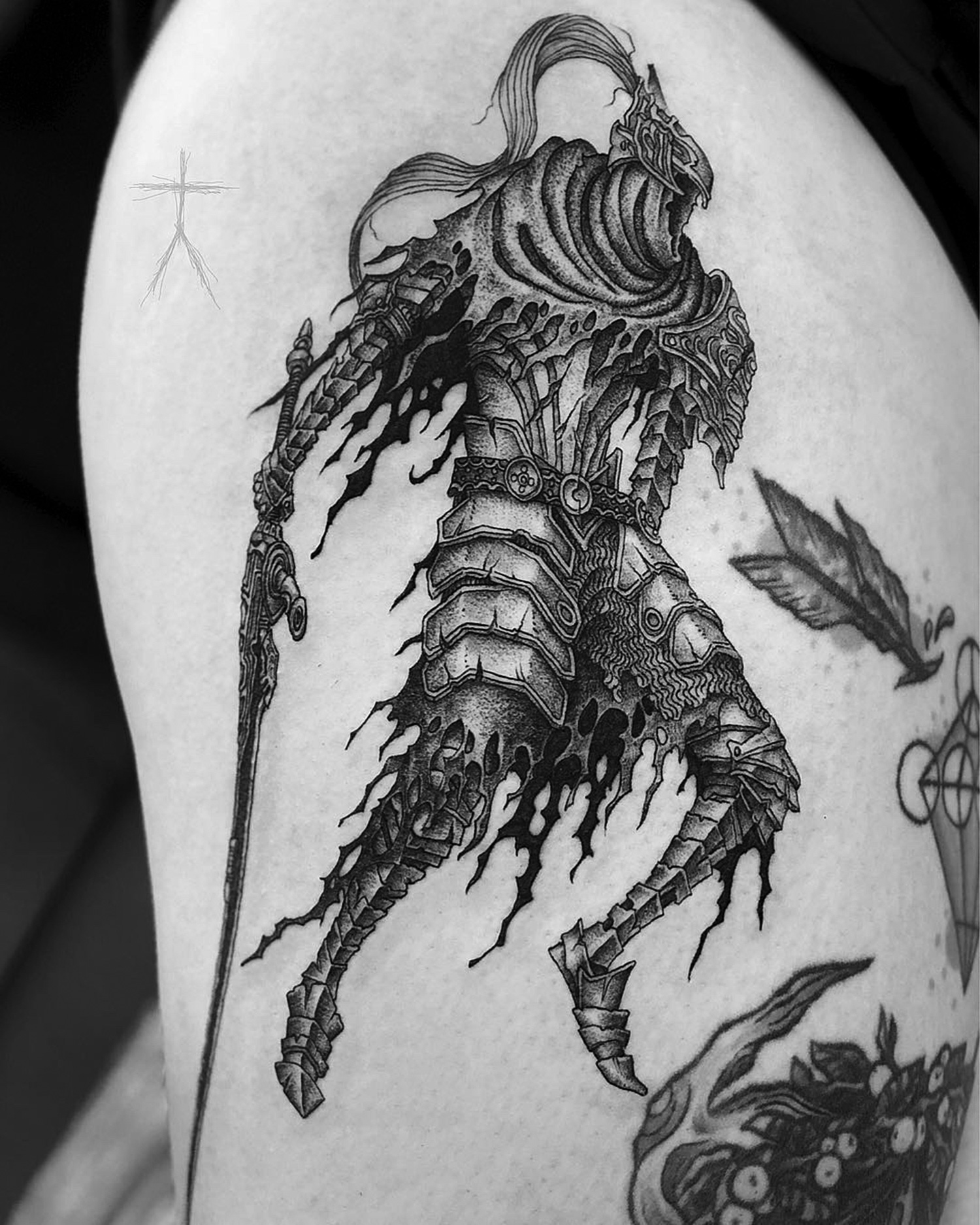 Christopher Jade tattoo - dark knight