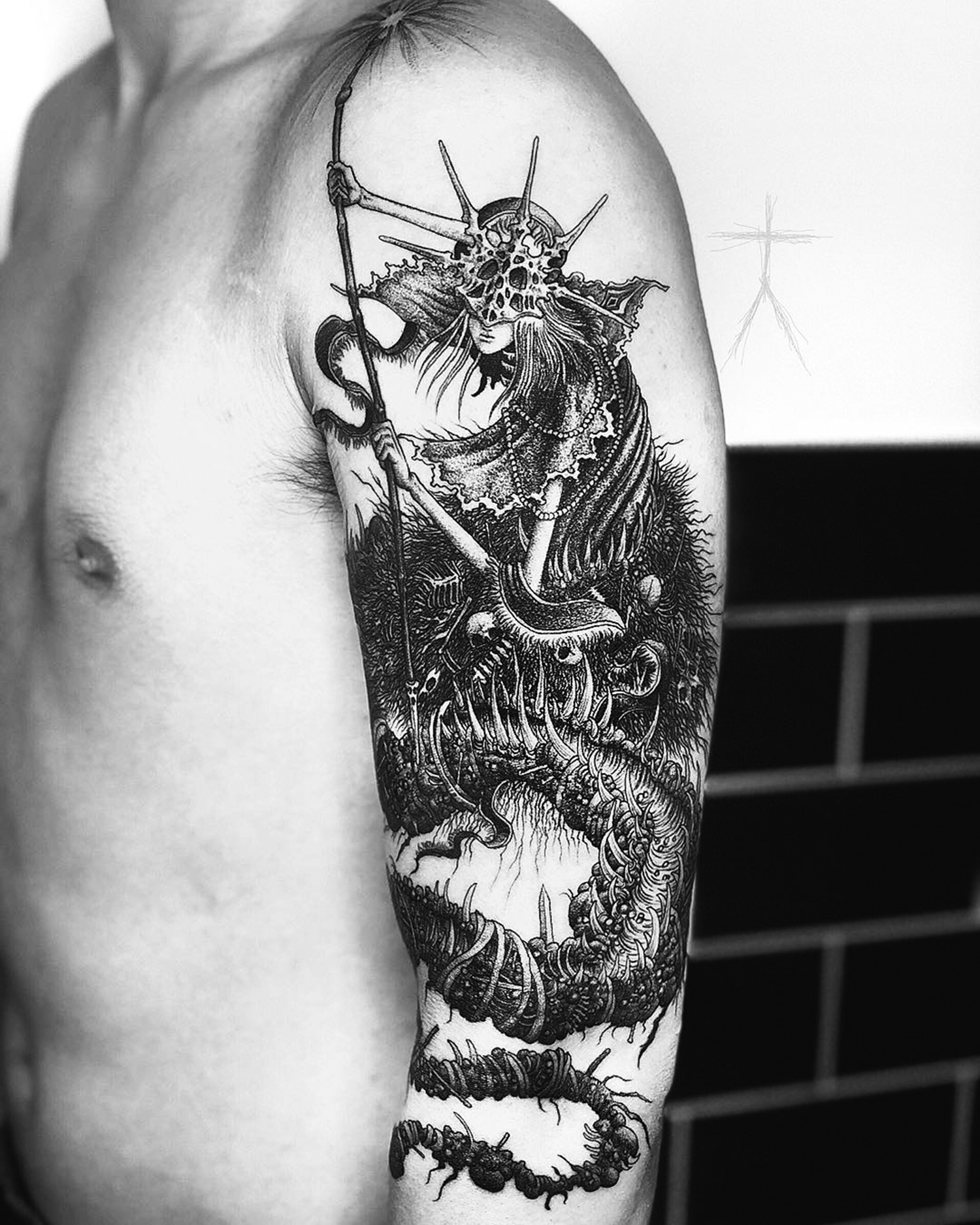 Christopher Jade tattoo - creature