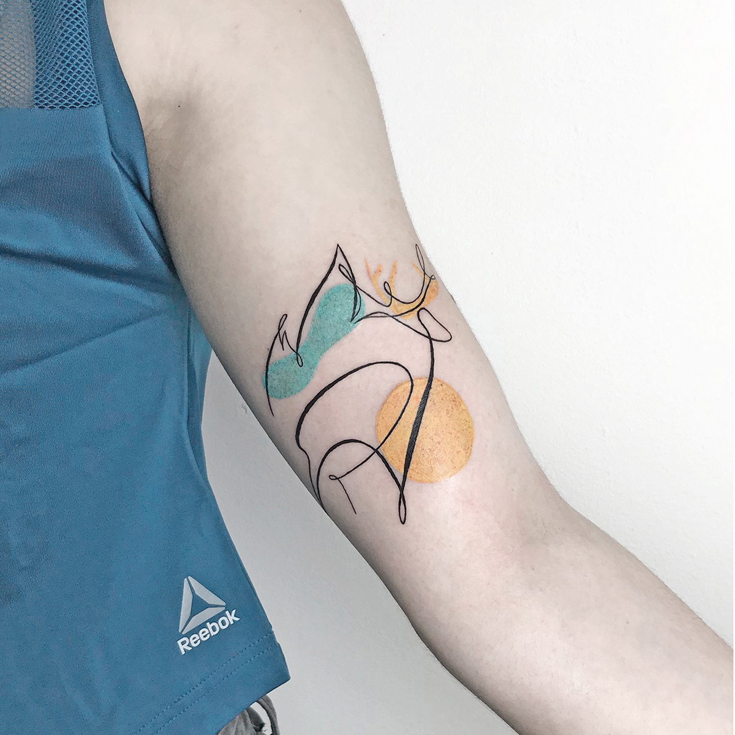 abstract shape and line tattoo